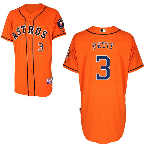 Gregorio Petit #3 Youth Baseball Jersey-Houston Astros Authentic Alternate Orange Cool Base MLB Jersey